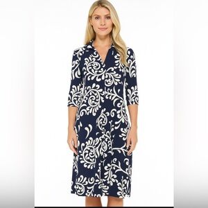 J. Mclaughlin Blue Catalina Cloth Dress Size Medium Cadence